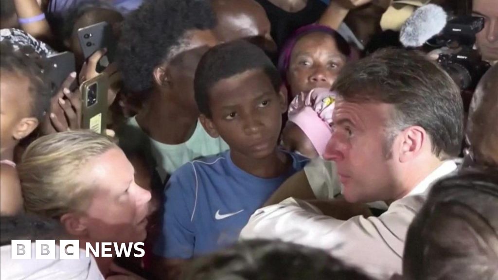 Emmanuel Macron heckled during visit to Mayotte