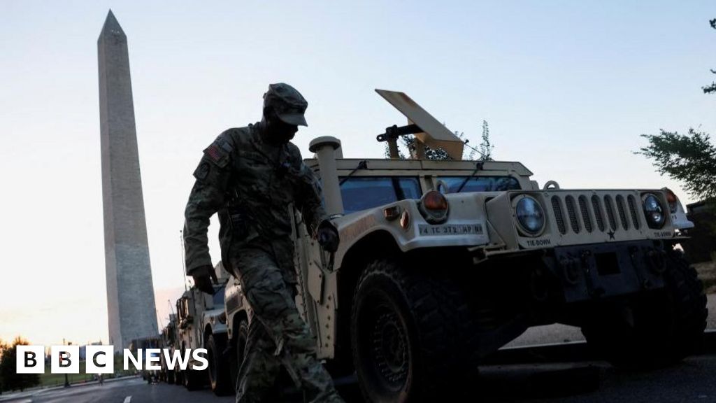 National Guard troops appear in Washington DC as mayor rejects ‘authoritarian push’