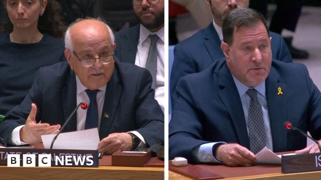 Palestinian and Israeli representatives address UN meeting