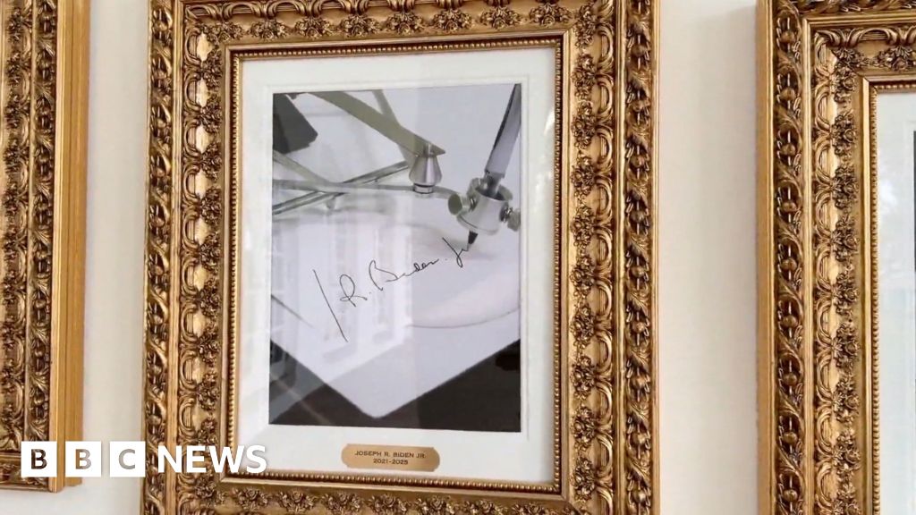 White House replaces Biden portrait with image of an autopen