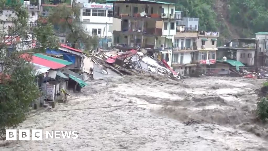 Homes damaged, cars swept away as rains flood India’s Uttarakhand