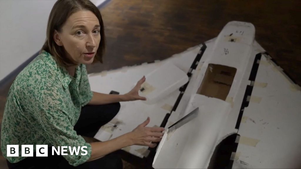 BBC examines a downed Russian drone