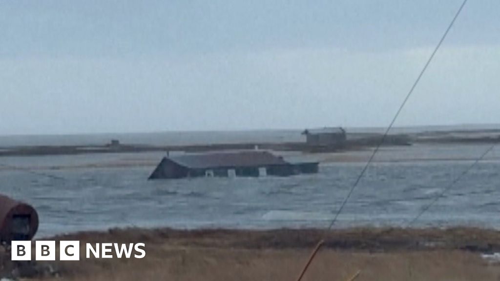 House drifts away from land as typhoon hits Alaska